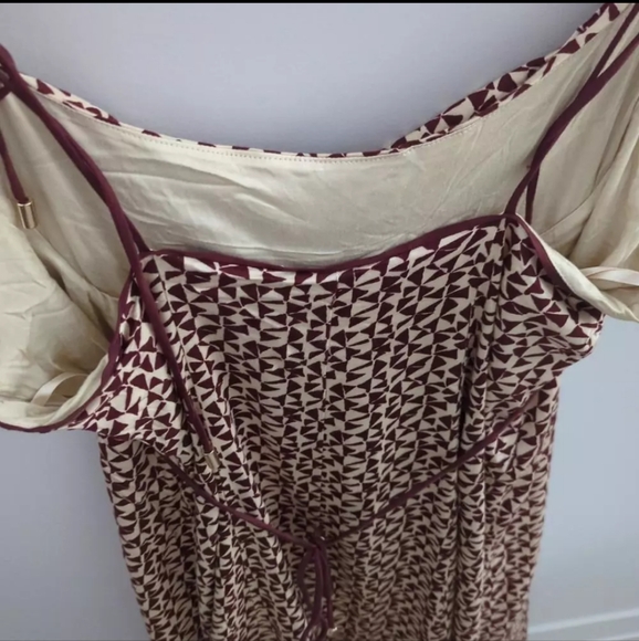 FREE PEOPLE | Brown/Burgundy Kia Mini Adjustable Dress Size Large - Picture 8 of 8